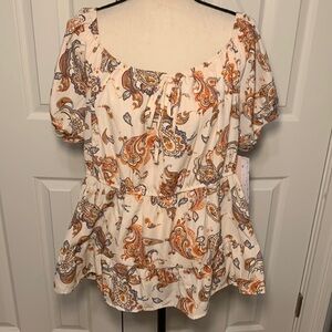 Sweet Rain Plus Peplum Blouse